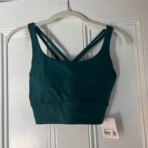 Lululemon Energy Long Line Sports Bra – Storm Teal in Size 8